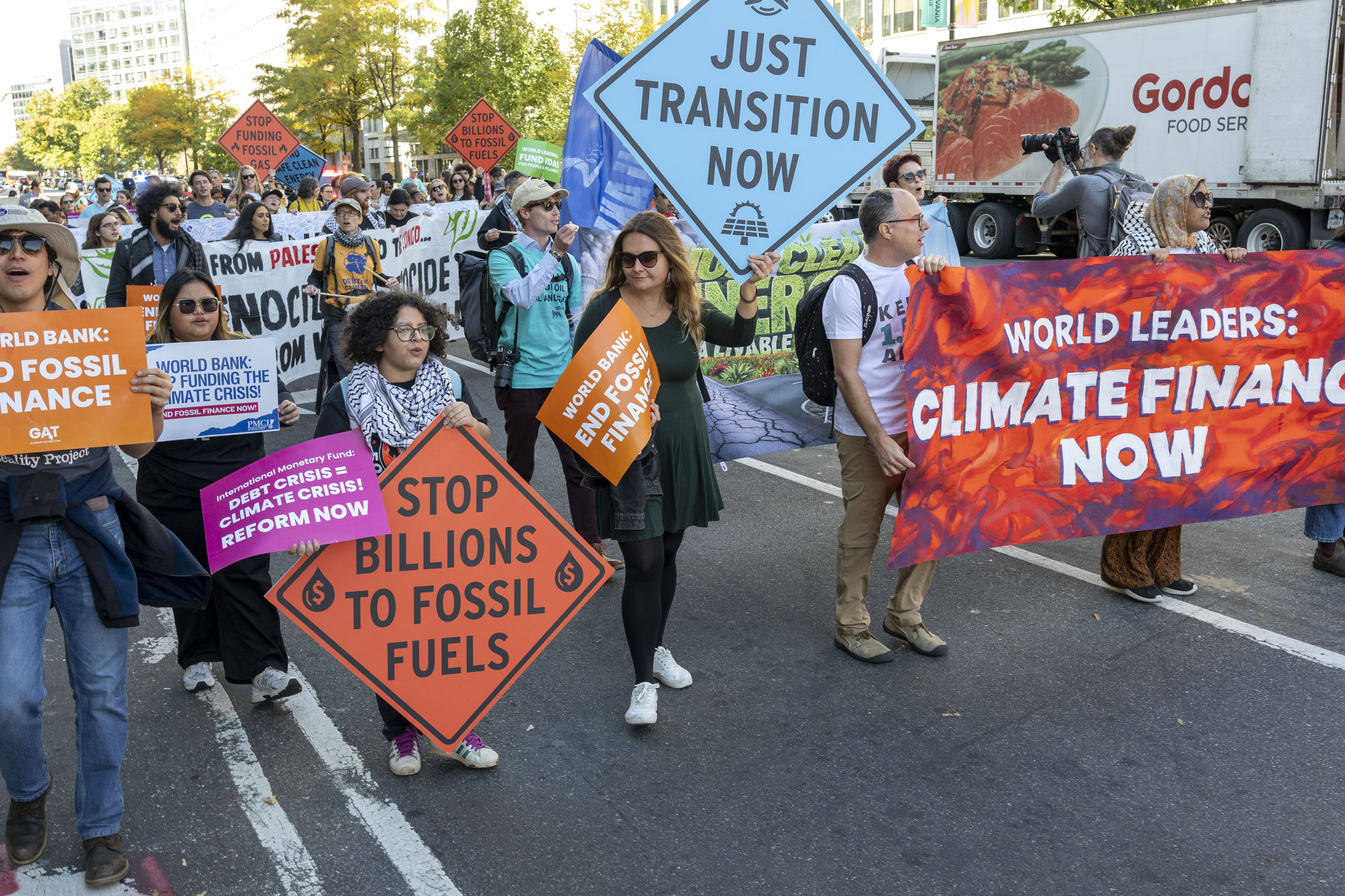 Protestors during World Bank Action Day in DC, October 2024