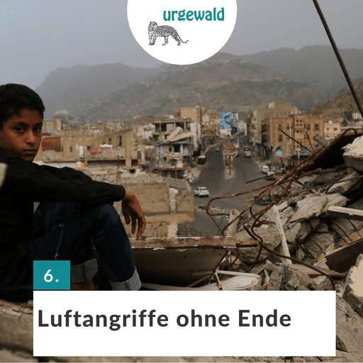 Kind zerstörte Stadt Jemen