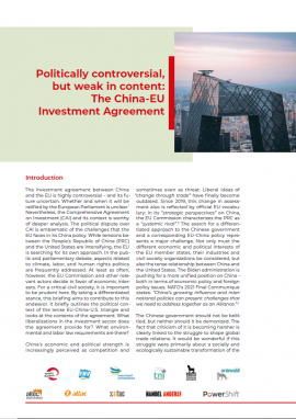 The China-EU Investment Agreement Briefing Cover